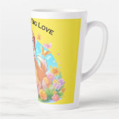 かわいい子犬の小さな足の大きな愛 カフェラテマグ (右)