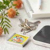 かわいい子犬の小さな足の大きな愛 キーホルダー (側面)