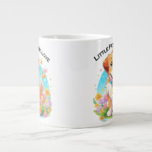 かわいい子犬の小さな足の大きな愛