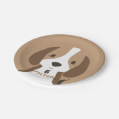 かわいい子犬の年齢と名前キッズバースデーパーティー ペーパープレート (アングル)