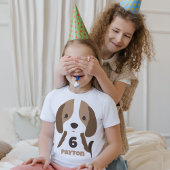 かわいい子犬の年齢と名前キッズ Tシャツ