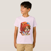 かわいい子犬の幼児の誕生日Tシャツ Tシャツ (正面フル)