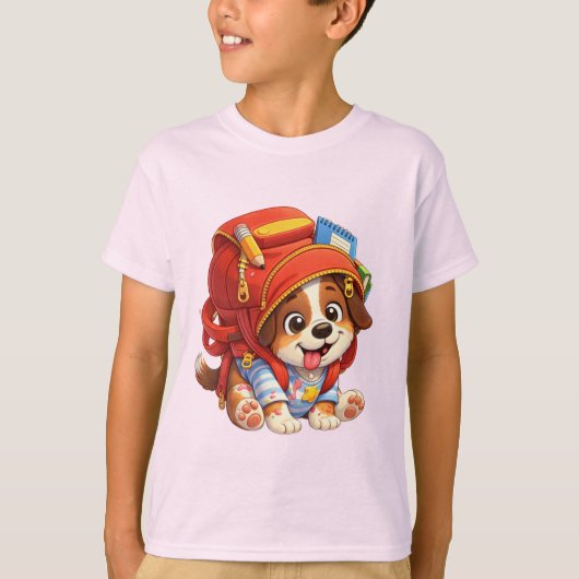 かわいい子犬の幼児の誕生日Tシャツ Tシャツ (正面)