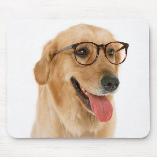 かわいい子犬の恋人のギフトゴールデンレトリバー マウスパッド (正面)