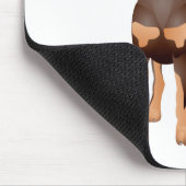 かわいい子犬の恋人の漫画ドバーマンピンチャー マウスパッド (コーナー)