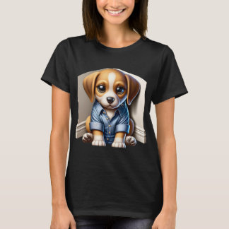 かわいい子犬の悲しい気分 Tシャツ