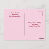 かわいい子犬の愛のハートバレンタインデーレッドポスト ポストカード (裏面)