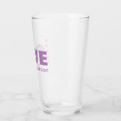 かわいい子犬の愛ハートバレンタインデイラベンダー タンブラーグラス (左)