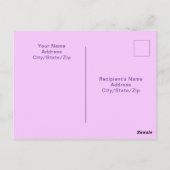 かわいい子犬の愛ハートバレンタインデイラベンダー ポストカード (裏面)