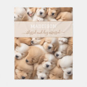 かわいい子犬の愛人の名前フリースブランケット フリースブランケット (正面)