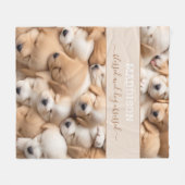 かわいい子犬の愛人の名前フリースブランケット フリースブランケット (正面(横))