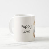 かわいい子犬の愛 コーヒーマグカップ (正面左)