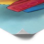 かわいい子犬の本好き ポスター (角)