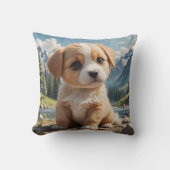 かわいい子犬の枕クッション クッション (正面)