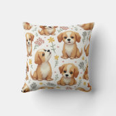 かわいい子犬の枕クッション クッション (裏面)