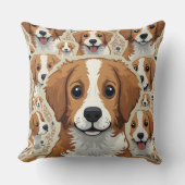 かわいい子犬の枕クッション クッション (正面)