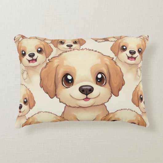 かわいい子犬の枕 アクセントクッション (正面)