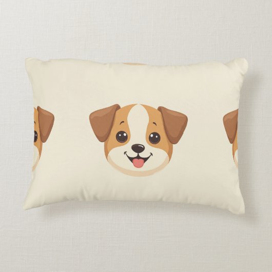 かわいい子犬の枕 アクセントクッション (裏面)