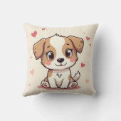 かわいい子犬の枕 クッション (裏面)