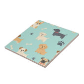 かわいい子犬の柄 タイル (側面)