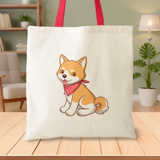 かわいい子犬の柴犬 トートバッグ