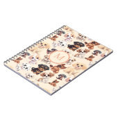 かわいい子犬の桃 ノートブック (左側)