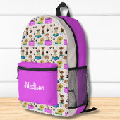 かわいい子犬の模様犬 プリントバックパック