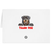 かわいい子犬の水の色ロットワイラーありがとう (裏面横)