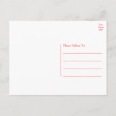 かわいい子犬の水彩画ロットワイラー感謝カード ポストカード (裏面)