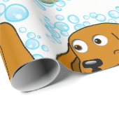 かわいい子犬の泡 ラッピングペーパー (ロールコーナー)