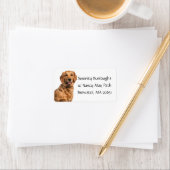 かわいい子犬の漫画の犬の母ゴールデンレトリバーラベル ラベル (インサイチュ)