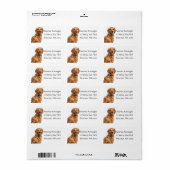 かわいい子犬の漫画の犬の母ゴールデンレトリバーラベル ラベル (フルシート)