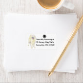 かわいい子犬の漫画の犬の母ゴールデンレトリバー ラベル (インサイチュ)