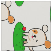 かわいい子犬の漫画 ファブリック (クローズアップ)