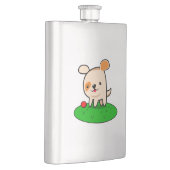 かわいい子犬の漫画 フラスク (右)