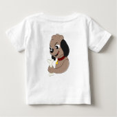 かわいい子犬の漫画 ベビーTシャツ (裏面)