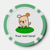 かわいい子犬の漫画 ポーカーチップ (裏面)