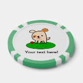 かわいい子犬の漫画 ポーカーチップ (シングル)