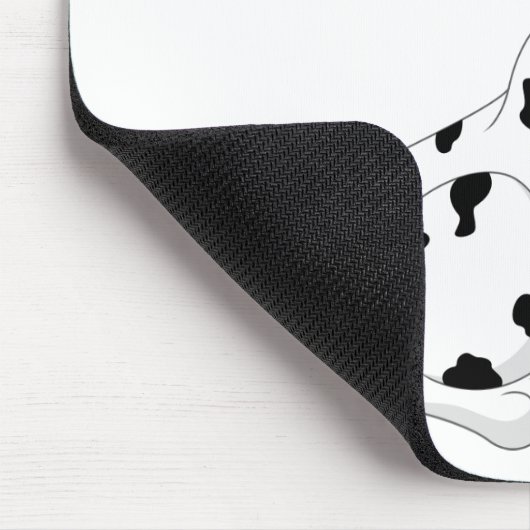 かわいい子犬の火の犬白黒漫画ダルマチア マウスパッド (コーナー)