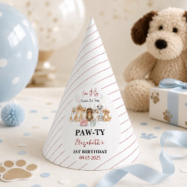 かわいい子犬の男の子1歳の誕生日 | パーティータイムファースト パーティーハット