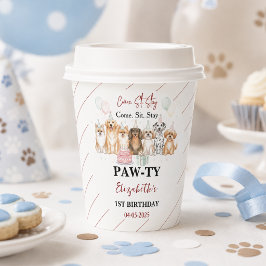 かわいい子犬の男の子1歳の誕生日 | パーティータイムファースト 紙コップ