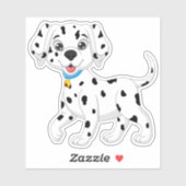 かわいい子犬の白黒斑点ファイアドッグダルマチア シール (シート)