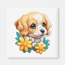 かわいい子犬の磁石 マグネット