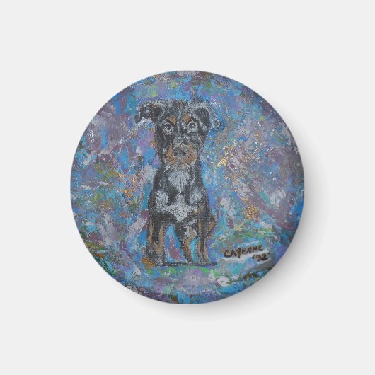 かわいい子犬の磁石 マグネット (正面)