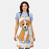 かわいい子犬の秋作品 エプロン (着用した状態)