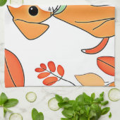 かわいい子犬の秋作品 キッチンタオル (折り畳み)