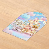 かわいい子犬の結婚式のフェアリーケーシッジ アクリル招待状 (レイダウン)