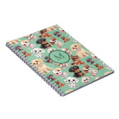 かわいい子犬の緑 ノートブック (右側)