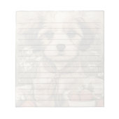 かわいい子犬の罫線ノート ノートパッド (正面)