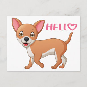『かわいい子犬の考えるおめでとうチワワ』 ポストカード